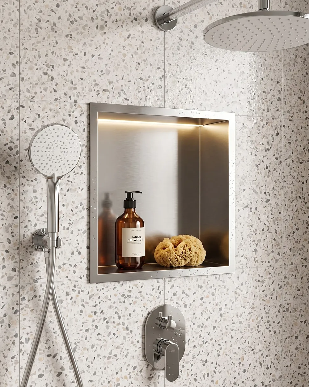 Niche de douche ITAIPU LED Métal Argenté