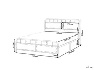 Krevet Metal BREUILLET 160 x 200 cm Crni_1033489