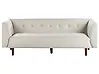 Sofa 3-Sitzer BYSKE Stoff Hellbeige