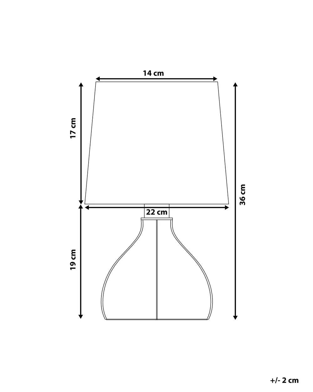 Tischlampe AGUEDA Braun / Weiß_799838