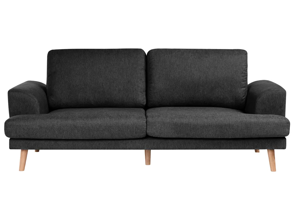 Sofa 3-Sitzer KILDAL Stoff Schwarz