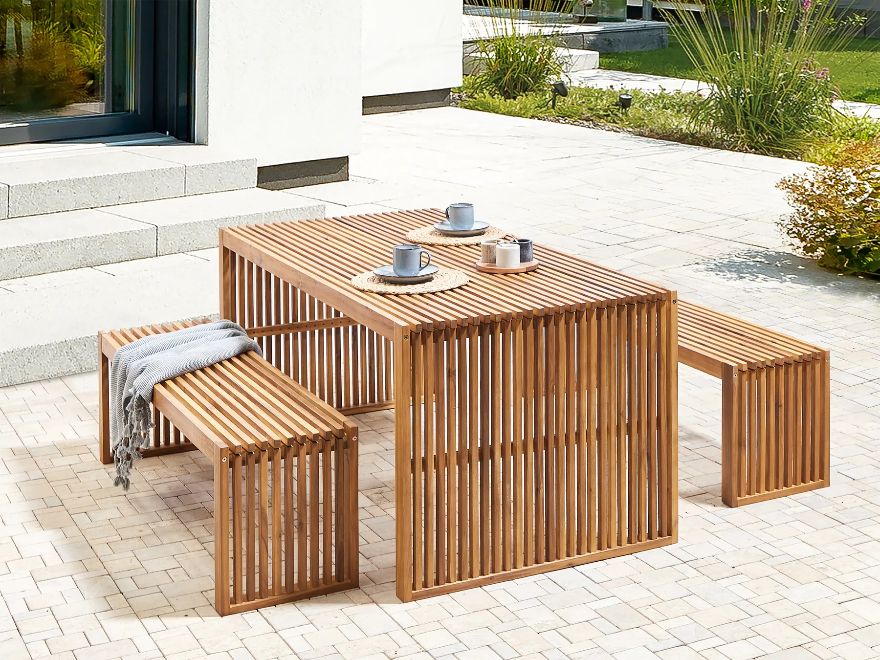 Gartentisch SULZANO 180 cm 90 cm Akazienholz Braun_921720