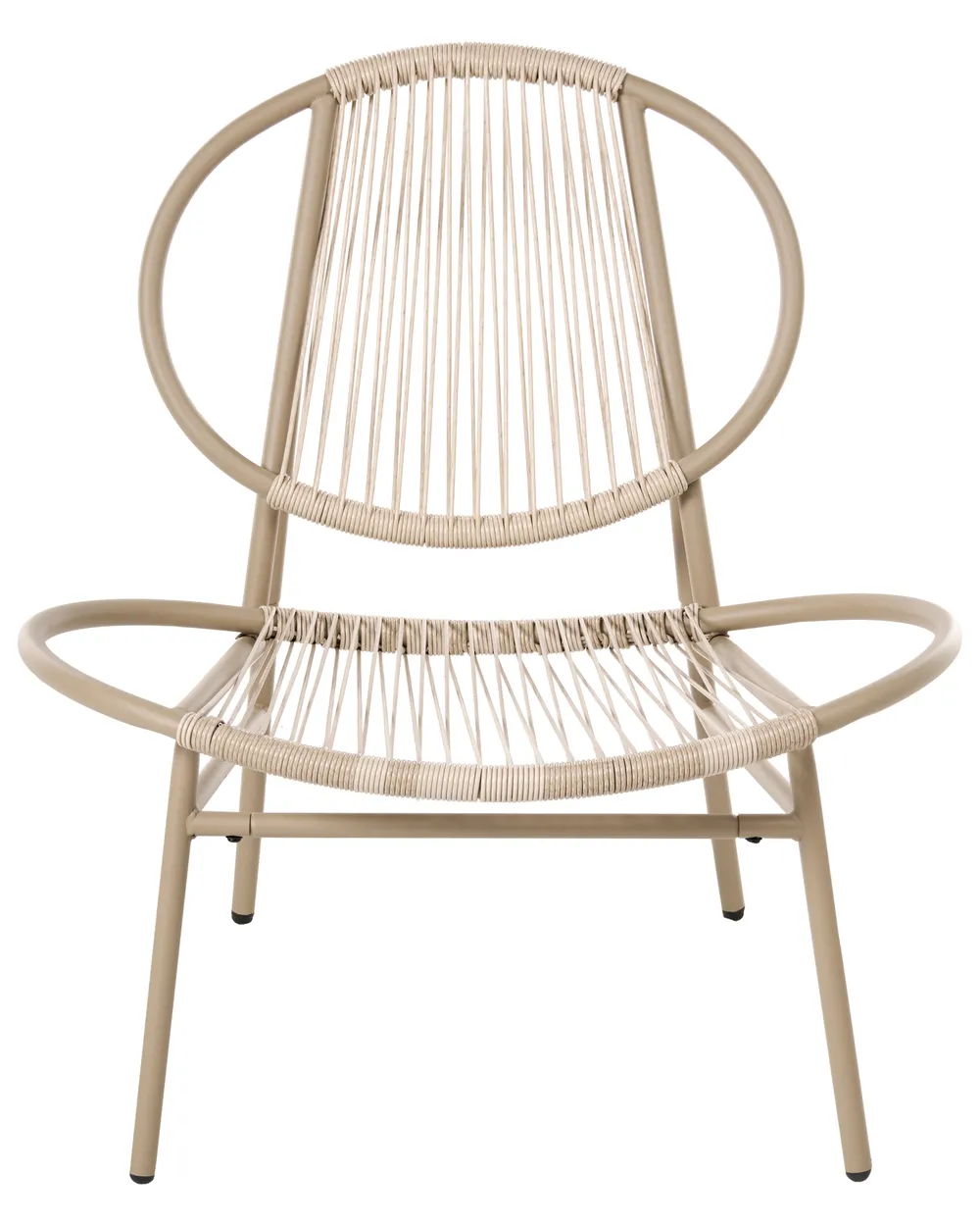 Gartenstuhl OVARO Polyrattan Beige_1026771