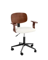 Desk Chair GUNNISON Boucle Off-White_1049091