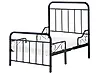 Mitwachsendes Kinderbett Metall ANAIS 90 x 200 cm Schwarz