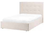 Bett mit Stauraum LORIENT Stoff Beige 120 x 200 cm_1062958