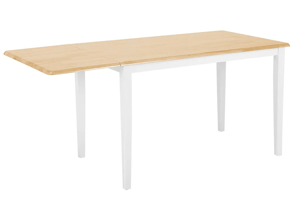 Ausziehbarer Esstisch LOUISIANA Hellbraun 120/160 cm 75 cm Holz