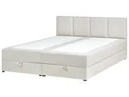 Boxspringbett mit Stauraum BARONET Stoff Cremeweiß 180 x 200 cm_1004542
