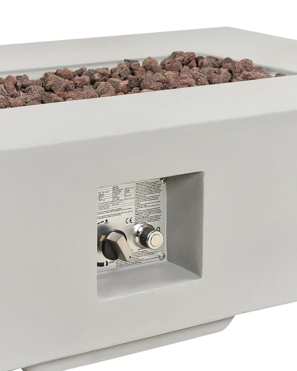 Fire Pit PAVO II Light Grey_933869