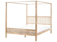 Himmelbett Holz HARFLEUR 180 x 200 cm Hellbraun_1023283