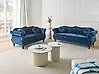 Sofa Set 5-Sitzer SKIEN Samtstoff Marineblau