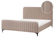 Bett mit Lattenrost Bouclé LUNAN 160 x 200 cm Taupe_960898