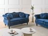 Sofa 2-Sitzer SKIEN Samtstoff Marineblau