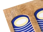 Wandobjekt Gesicht JIMETA 40 cm Mangoholz Blau_1038594