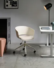 Bürostuhl GLEEFUL Stoff Cremeweiß_1026578