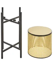 Elevated Plant Pot FALLOPIA 25 cm Metal Beige_933755