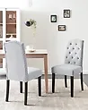 Esszimmerstuhl 2er Set SHIRLEY Stoff Grau