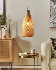 Pendant Lamp LWELA Bamboo Wood Natural_827289
