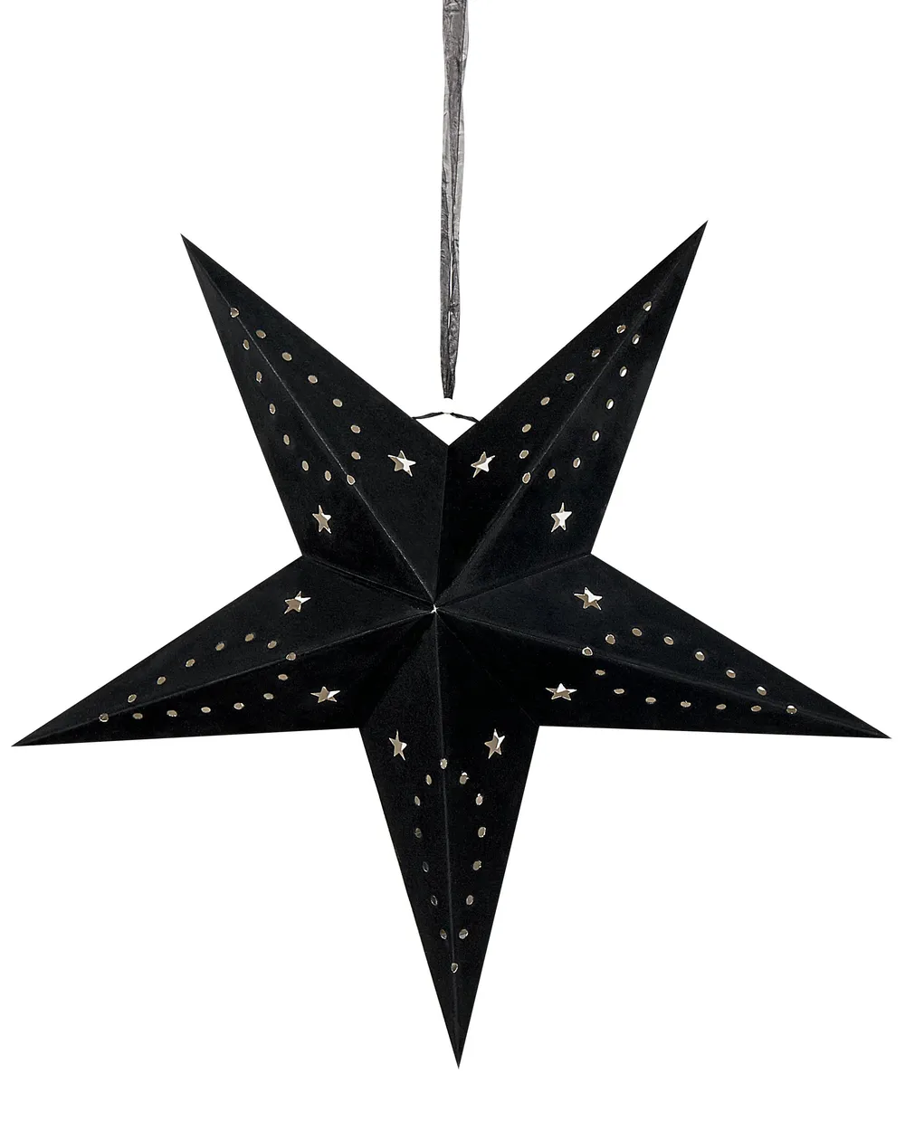 Wanddekoration 2er Set LED MOTTI 45 cm Stern Schwarz_835559