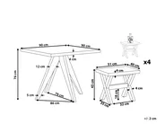 Gartenmöbel Set mit Hockern 4-Sitzer OLBIA Beton Grau_806440