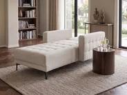 Chaiselongue ABERDEEN Stoff Cremeweiß_1038630