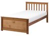 Bett mit Lattenrost Kiefernholz OLENDON 90 x 200 cm Braun