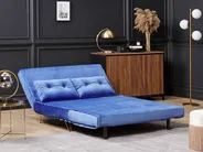 Sofa Set 3-Sitzer VESTFOLD Samtstoff Marineblau_808908