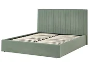Bett mit Stauraum VION Bouclé Grün 160 x 200 cm_1042759