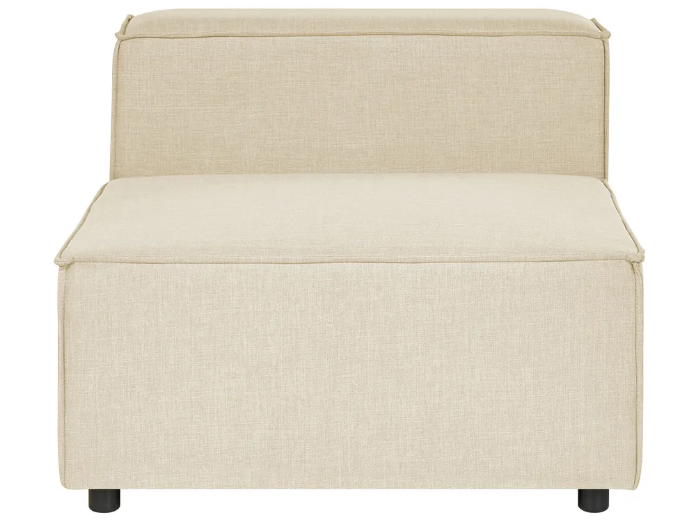 Modul Ecksofa 3-Sitzer APRICA Kunstleinen Beige rechtsseitig_856835