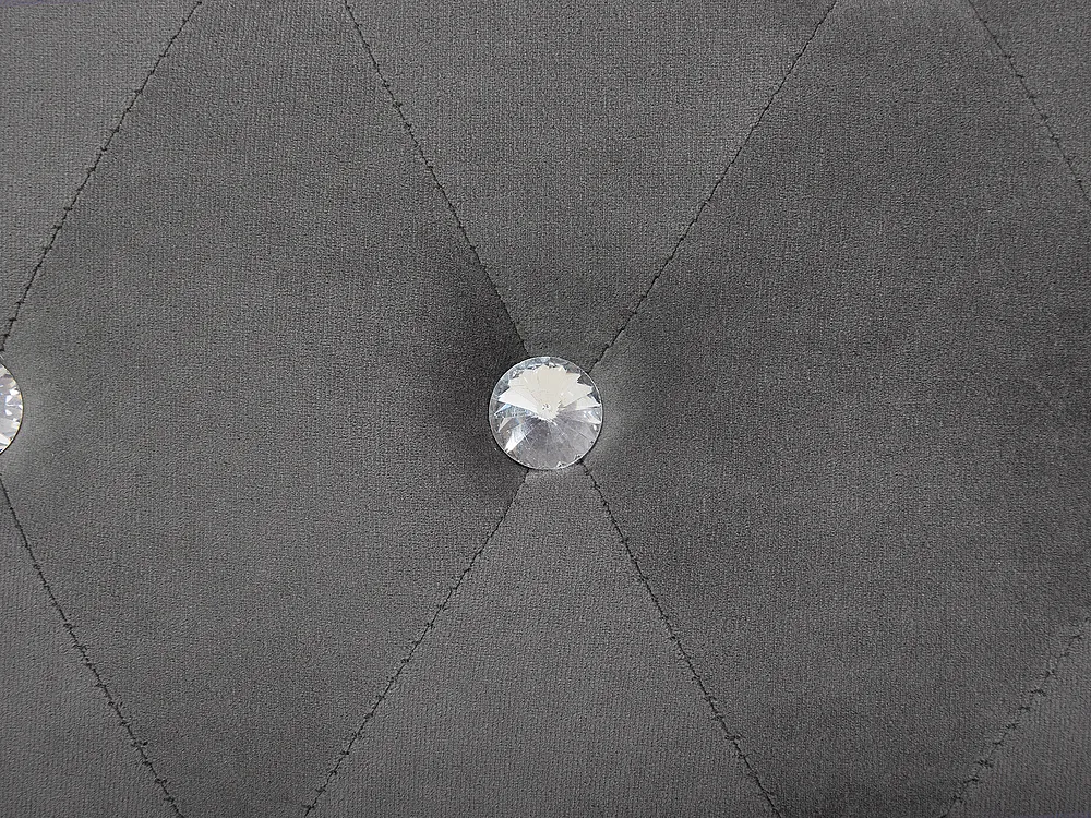 Lit ottoman METZ Velours Gris foncé 140 x 200 cm_736242