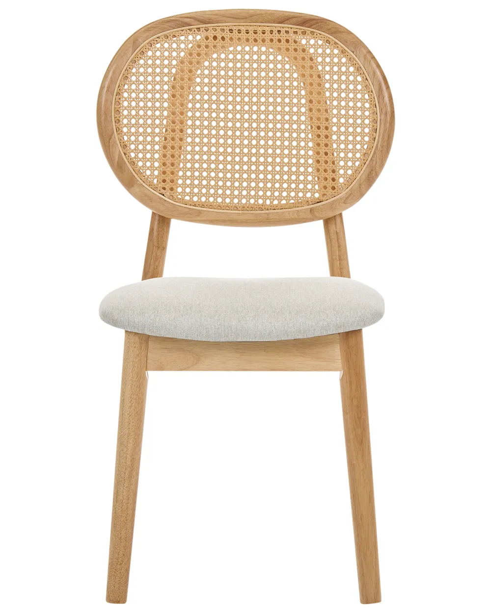 Set of 2 Chairs GAVIOTA Wood Light Brown/ Beige_1090827