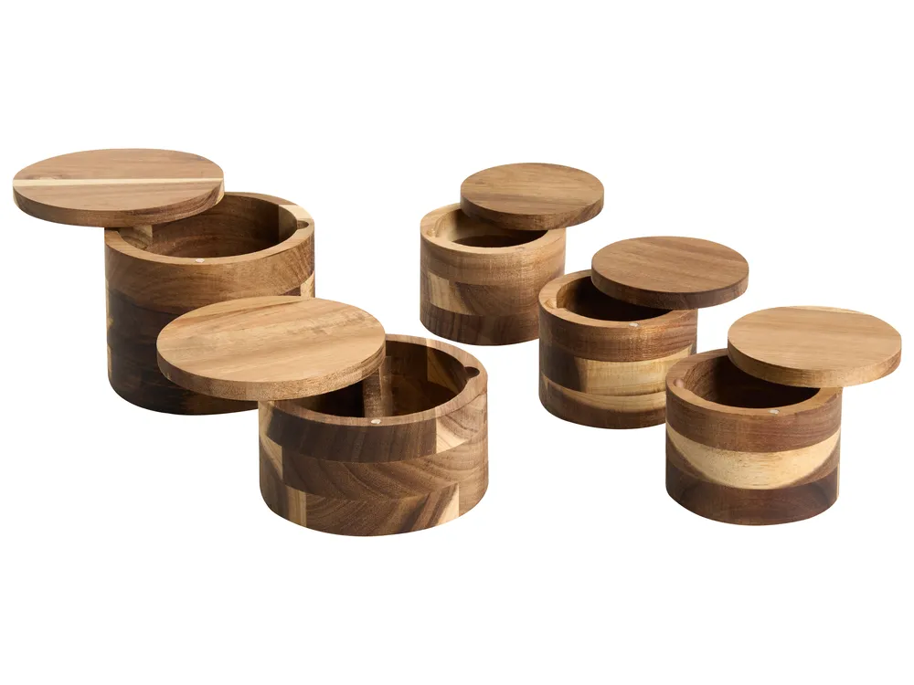 Gewürzbehälter 5er Set PATISSERIE Akazienholz Braun_1074658