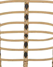 Gartenstuhl 4er Set PRATELLO Polyrattan Naturfarben_868010