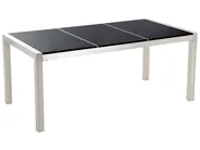 Gartenmöbel Set 6-Sitzer GROSSETO Dreifachplatte Granit poliert Grau / Schwarz_395508
