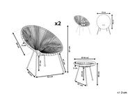 Bistro Set ACAPULCO II Polyrattan Weiß_811591