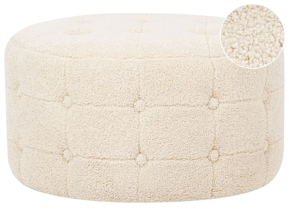 Pouf TAMPA Bouclé Beige