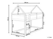 Halbhochbett Haus Kiefernholz DIENNE 90 x 200 cm Weiß_968239