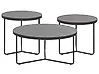 Couchtisch 3er Set MELODY Grauer Betoneffekt