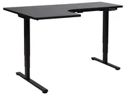 Eckschreibtisch elektrisch höhenverstellbar DESTINES 160 cm 109 cm Schwarz linksseitig_927781