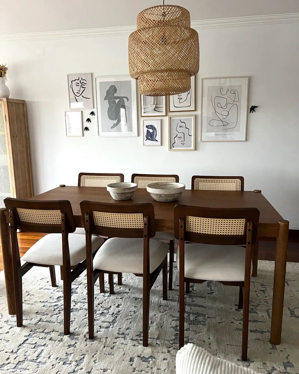 Set of 2 Dining Chairs RUBONIA Wood Dark Brown_1034103