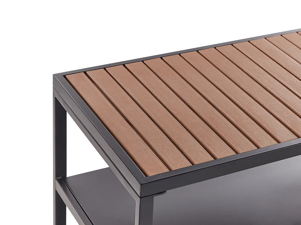 Outdoor-Küche mit Spüle AVETRANA Schwarz Metall_933484