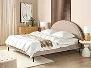 Bett mit Lattenrost Bouclé MARGUT 180 x 200 cm Beige_1154097