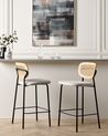 Set mit 2 Barstühlen MAYETTA Rattan Hellbeige