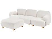 Modular Sofa 3 Seater AMLI with Ottoman Boucle Off-White_1070123