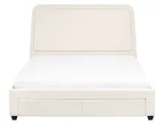 Bed with Storage Drawers SARDENT Boucle Off-White 160 x 200 cm (EU King Size)_1009111