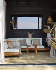Garten Ecksofa 5-Sitzer MARETTIMO zertifiziertes Akazienholz Cremeweiß rechtsseitig_868093