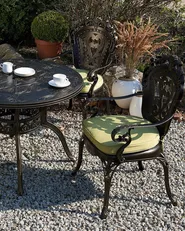 Set mit 2 Stühlen und Sitzkissen SAPRI Metall Dunkelbraun_765656