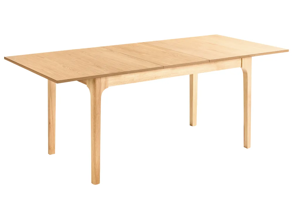 Ausziehbarer Esstisch DELMAS Helle Esche 160/200 cm 90 cm