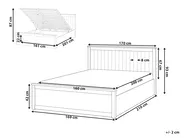 Krevet s prostorom za pohranu LAMBRES Borovo drvo Bijeli 160 x 200 cm_985631