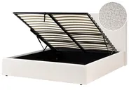 Bett mit Stauraum VION Bouclé Cremeweiß 160 x 200 cm_1042545